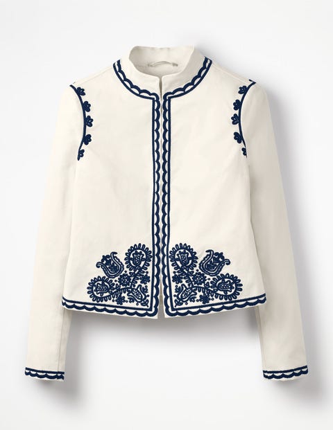 Lisbon Embroidered Jacket - Ivory Lisbon Embroidered Jacket - Ivory