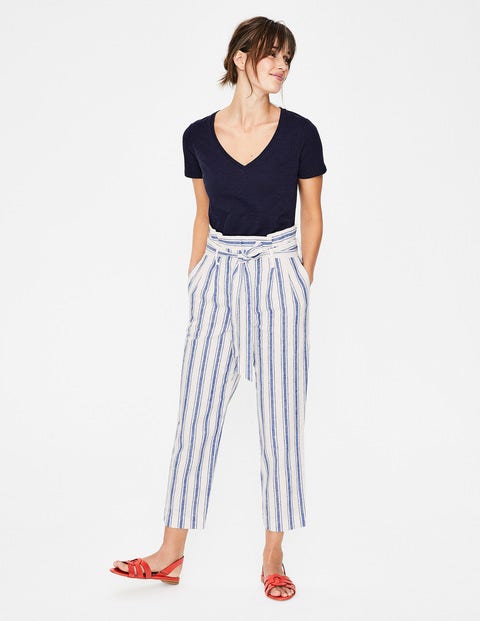 paperbag striped pants
