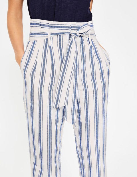 St Ives Paperbag Trousers - Cobalt Stripe St Ives Paperbag Trousers - Cobalt Stripe