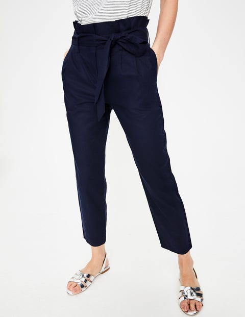 St Ives Paperbag Pants - Navy St Ives Paperbag Pants - Navy
