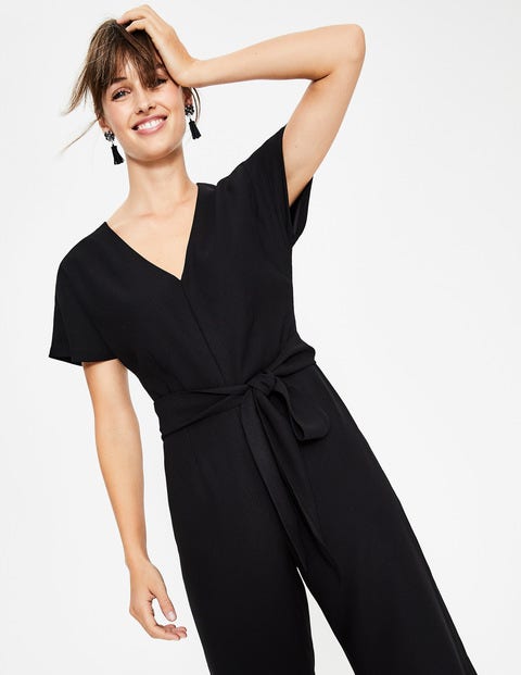 black formal playsuit