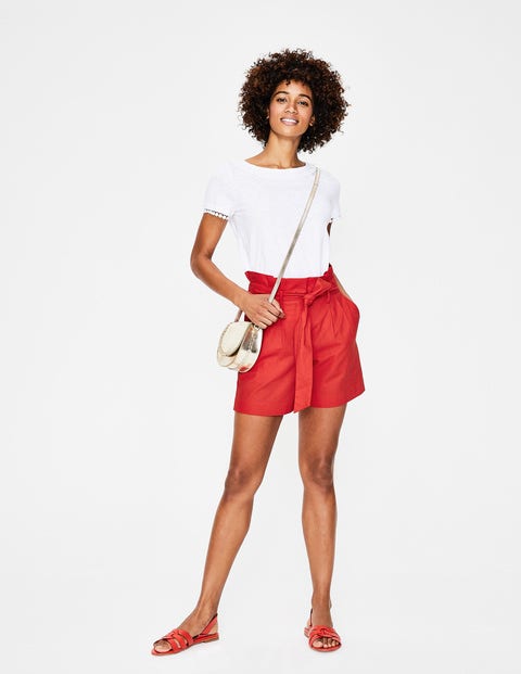 St. Ives Paperbag-Shorts - Knalliges Rot St. Ives Paperbag-Shorts - Knalliges Rot