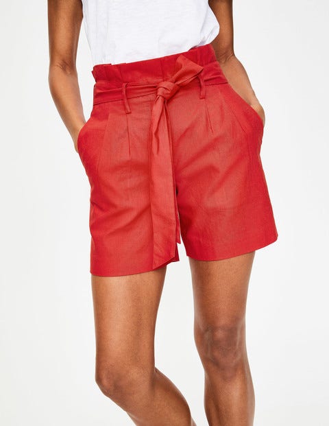 St. Ives Paperbag-Shorts - Knalliges Rot St. Ives Paperbag-Shorts - Knalliges Rot