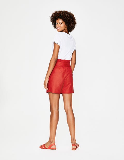 St. Ives Paperbag-Shorts - Knalliges Rot St. Ives Paperbag-Shorts - Knalliges Rot
