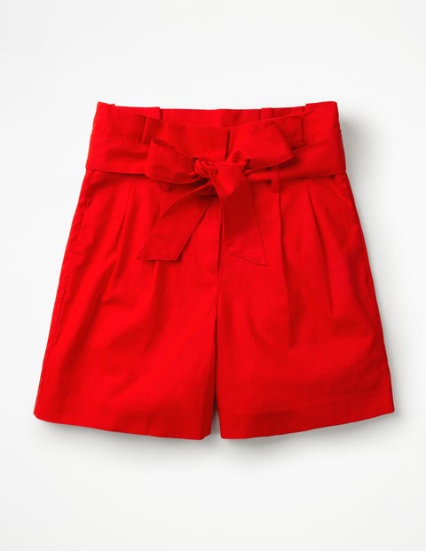 St. Ives Paperbag-Shorts - Knalliges Rot St. Ives Paperbag-Shorts - Knalliges Rot