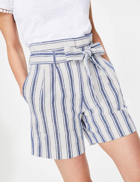 St Ives Paperbag Shorts - Cobalt Stripe St Ives Paperbag Shorts - Cobalt Stripe