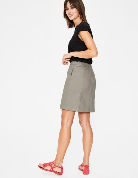 Helena Chino Skirt - Soft Stone Helena Chino Skirt - Soft Stone