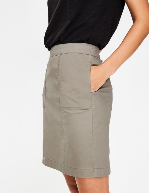 Helena Chino Skirt - Soft Stone Helena Chino Skirt - Soft Stone