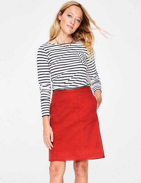 Helena Chino Skirt - Red Pop Helena Chino Skirt - Red Pop