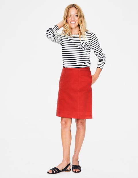 Helena Chino Skirt - Red Pop Helena Chino Skirt - Red Pop