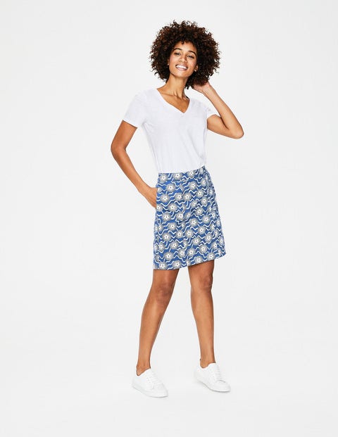 Helena Chino Skirt - Cobalt, Starry Wave Helena Chino Skirt - Cobalt, Starry Wave