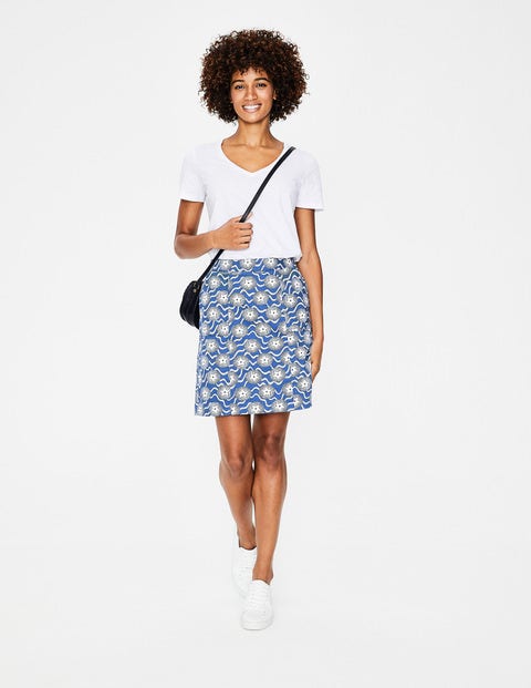 Helena Chino Skirt - Cobalt, Starry Wave Helena Chino Skirt - Cobalt, Starry Wave