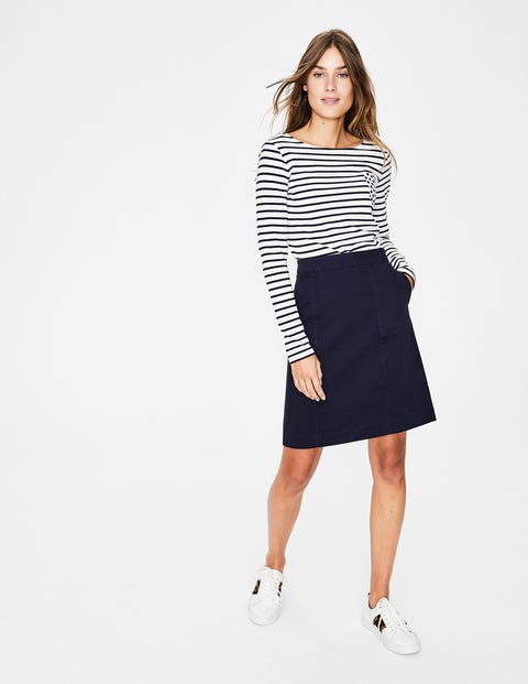 Helena Chino Skirt - Navy Helena Chino Skirt - Navy