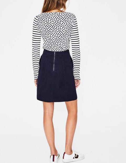 Helena Chino Skirt - Navy Helena Chino Skirt - Navy
