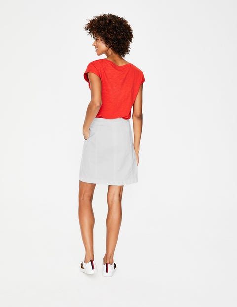 Helena Chino Skirt - White Helena Chino Skirt - White