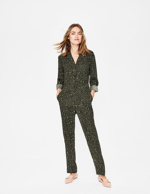 Tillie Jumpsuit - Khaki, Animal Medium Tillie Jumpsuit - Khaki, Animal Medium