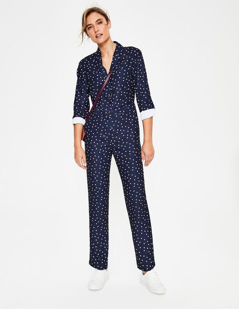 Tillie Jumpsuit - Navy and Ivory, Scattered Dot Tillie Jumpsuit - Navy and Ivory, Scattered Dot