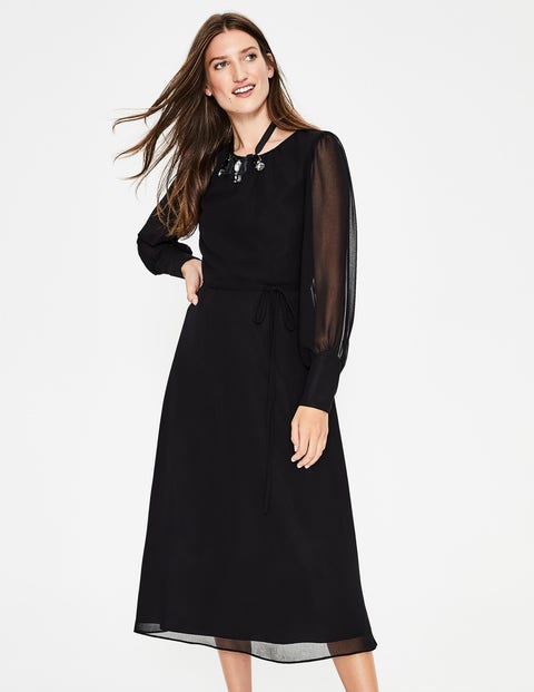 boden black midi dress