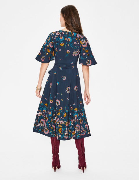 Emilie Midikleid - Navy, Blumen Emilie Midikleid - Navy, Blumen