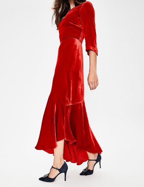 Rebecca Velvet Maxi Dress - Poinsettia Rebecca Velvet Maxi Dress - Poinsettia