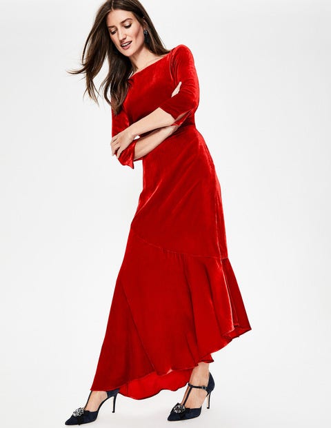 Rebecca Velvet Maxi Dress - Poinsettia Rebecca Velvet Maxi Dress - Poinsettia