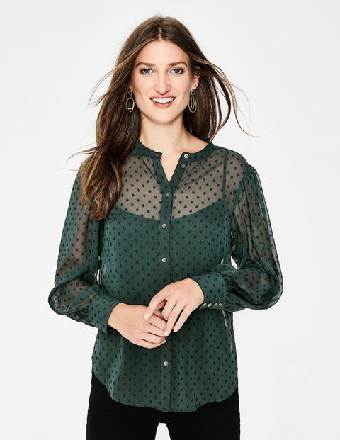 Lyra Blouson Sleeve Shirt - Chatsworth Green Lyra Blouson Sleeve Shirt - Chatsworth Green