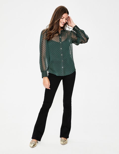 Lyra Blouson Sleeve Shirt - Chatsworth Green Lyra Blouson Sleeve Shirt - Chatsworth Green