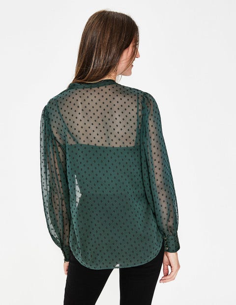 Lyra Blouson Sleeve Shirt - Chatsworth Green Lyra Blouson Sleeve Shirt - Chatsworth Green