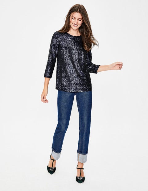 Emmy Sequin Top - Navy Emmy Sequin Top - Navy