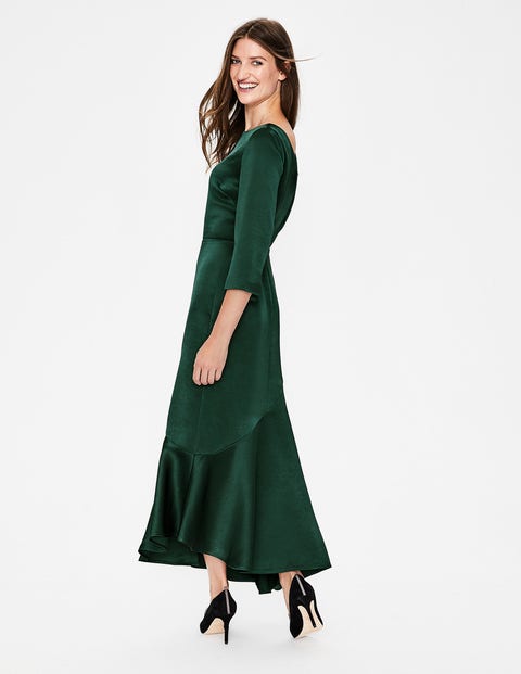 Rebecca Satin Maxi Dress - Chatsworth Green Rebecca Satin Maxi Dress - Chatsworth Green