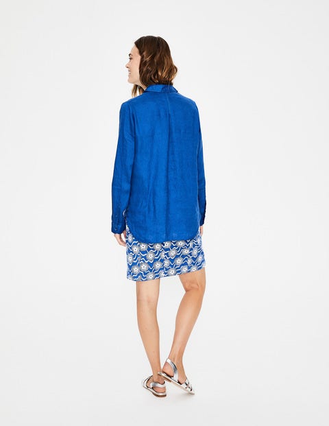 Linen Shirt - Cobalt Linen Shirt - Cobalt