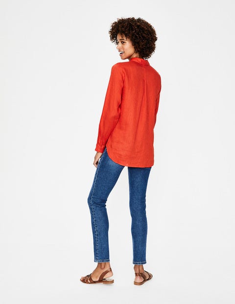 Linen Shirt - Red Pop Linen Shirt - Red Pop