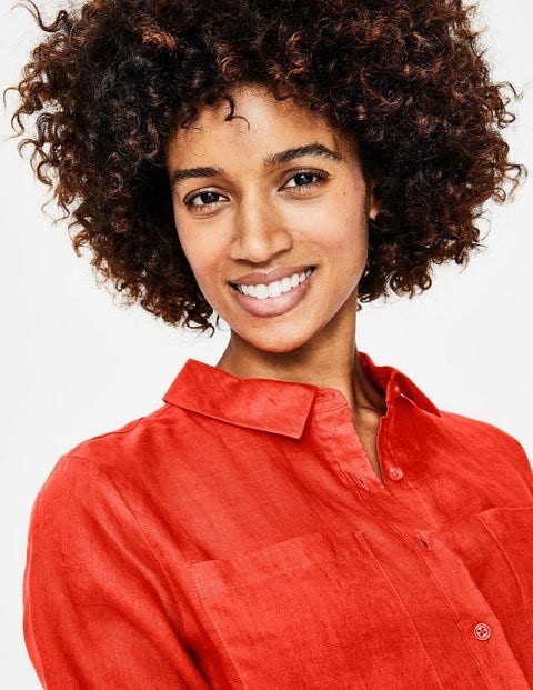 Linen Shirt - Red Pop Linen Shirt - Red Pop