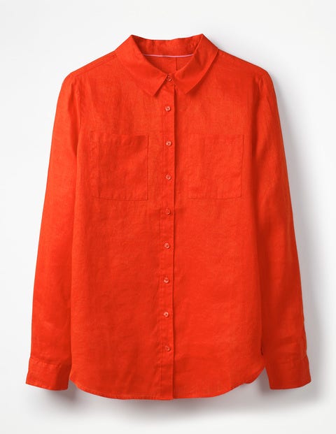 Linen Shirt - Red Pop Linen Shirt - Red Pop