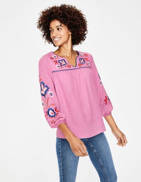 Abigail Embroidered Top - Candy Stick Embroidery Abigail Embroidered Top - Candy Stick Embroidery