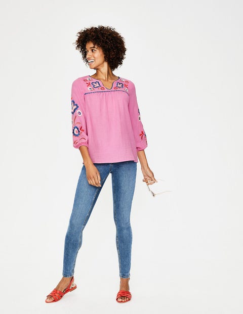 Abigail Embroidered Top - Candy Stick Embroidery Abigail Embroidered Top - Candy Stick Embroidery