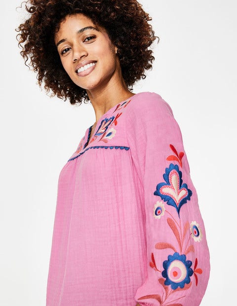 Abigail Embroidered Top - Candy Stick Embroidery Abigail Embroidered Top - Candy Stick Embroidery