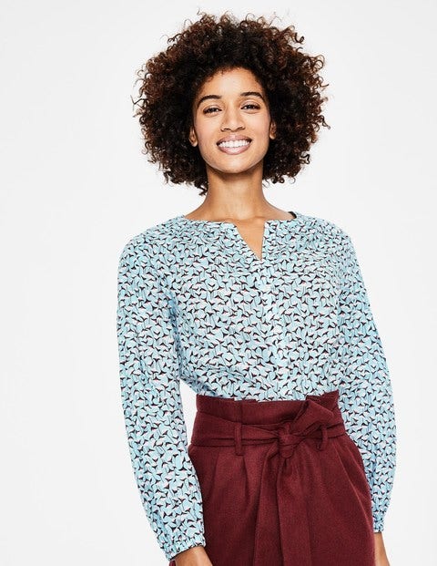 Esme Blouse - Heron Blue Crocus Flower Esme Blouse - Heron Blue Crocus Flower
