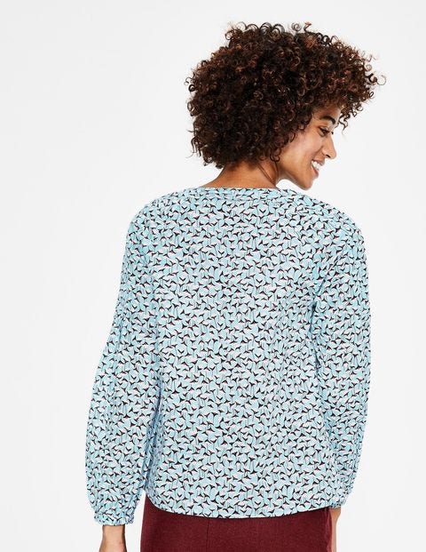 Esme Blouse - Heron Blue Crocus Flower Esme Blouse - Heron Blue Crocus Flower