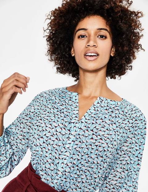 Esme Blouse - Heron Blue Crocus Flower Esme Blouse - Heron Blue Crocus Flower