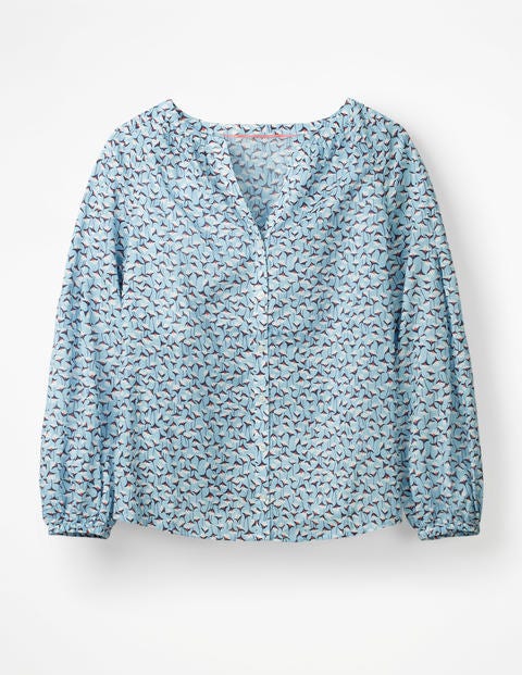 Esme Blouse - Heron Blue Crocus Flower Esme Blouse - Heron Blue Crocus Flower