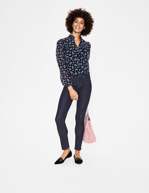 Anya Blouse - Navy Posy Bloom Anya Blouse - Navy Posy Bloom