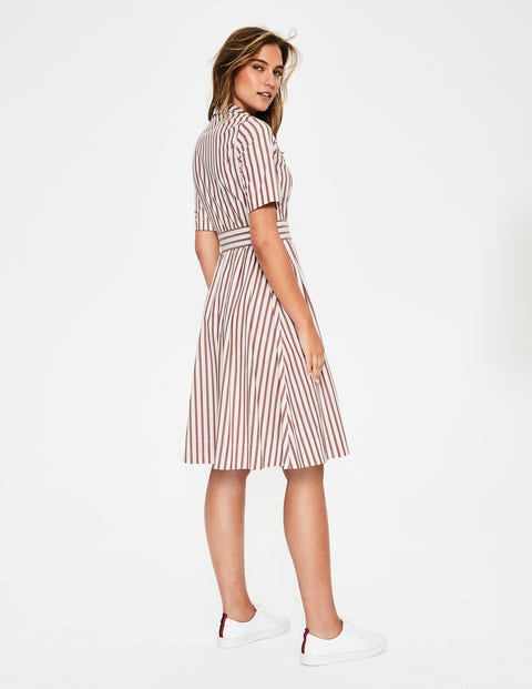 Anastasia Shirt Dress - Conker & Ivory Stripe Anastasia Shirt Dress - Conker & Ivory Stripe