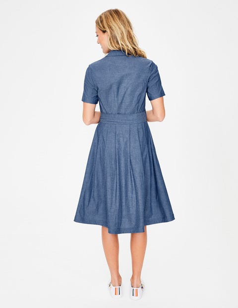 Anastasia Hemdblusenkleid - Leichter Faux-Uni Anastasia Hemdblusenkleid - Leichter Faux-Uni