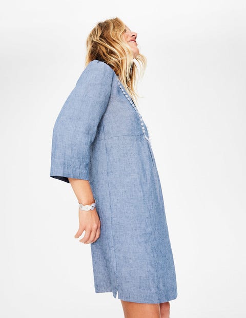 Evangeline Linen Tunic - Light Chambray Evangeline Linen Tunic - Light Chambray