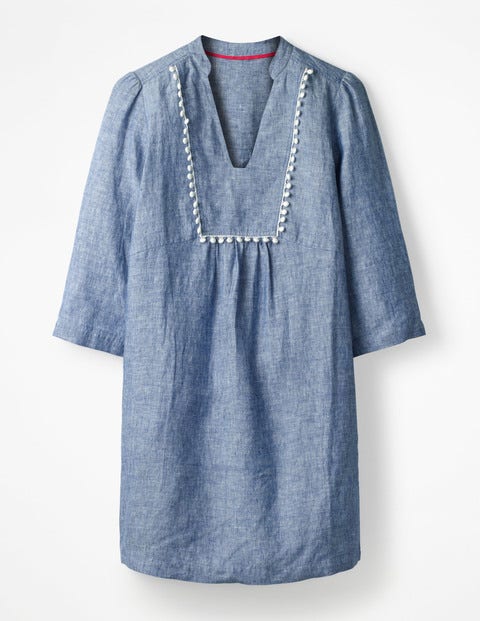 Evangeline Linen Tunic - Light Chambray Evangeline Linen Tunic - Light Chambray