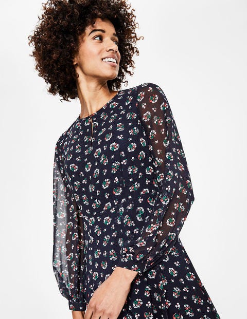 Ada Midi Dress - Navy Posy Bloom Ada Midi Dress - Navy Posy Bloom