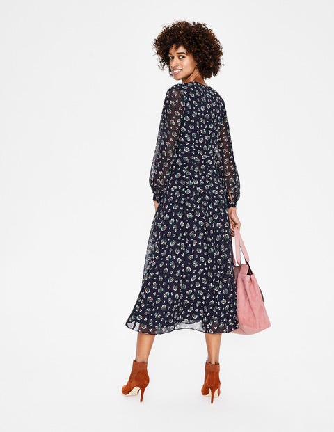 Ada Midi Dress - Navy Posy Bloom Ada Midi Dress - Navy Posy Bloom