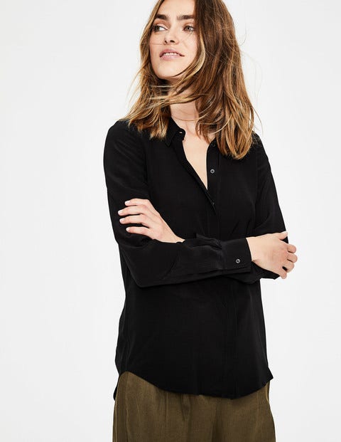 Silk Shirt - Black Silk Shirt - Black