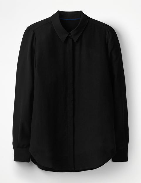 Silk Shirt - Black | Boden UK